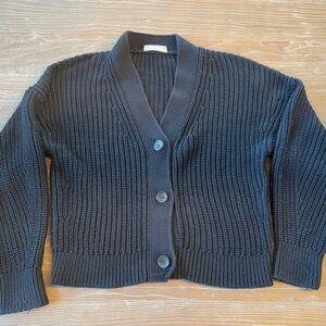 Everlane texture cotton crop cardigan